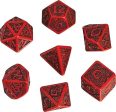 Celtic Dice Set 3D Black Red (7) Cheap