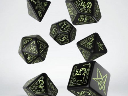 Call of Cthulhu: Dice Set Black GlowNDark (7) For Sale