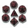 Dragons Dice Set Black Red (7) For Sale