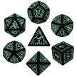 Elvish Dice Set Black GlowNDark (7) For Discount