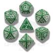 Elvish Dice Set Green White (7) on Sale