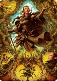 Nissa of Shadowed Boughs 2 Art Card [Zendikar Rising Art Series] For Cheap