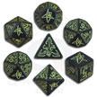 Call of Cthulhu: Dice Set Black Green (7) Hot on Sale