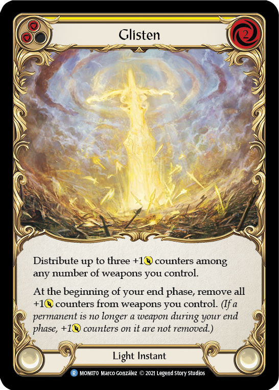 Glisten (Yellow) (Rainbow Foil) [MON070-RF] 1st Edition Rainbow Foil Online