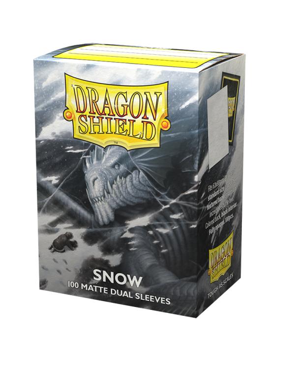 Dragon Shields: (100) Matte Dual Sleeves Snow Discount