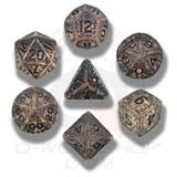 Elvish Dice Set Transparent Black (7) For Discount