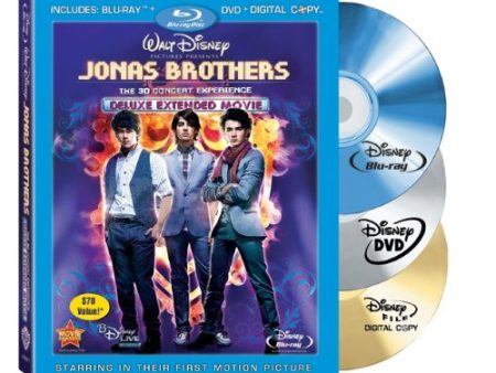 JONAS BROTHERS: THE 3D CONCERT EXPERIENCE (DELUXE EXTENDED MOVIE) (BLU-RAY + DVD + DIGITAL COPY) For Sale